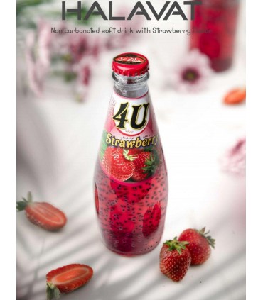 نوشیدنی طعم دار حلاوت با طعم توت فرنگی - 240 میلی لیتر
