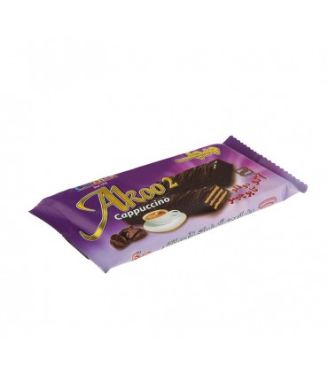 🍫 ویفر شکلاتی دوقلو چیچک آکو با طعم کاپوچینو  - 55گرم