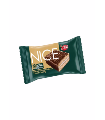 🍰 کیک لایه‌ای لالایی نایس با روکش شکلاتی و کرم وانیلی – ۶۰ گرم