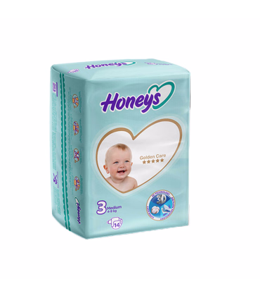 پوشک بچه هانیز سایز 3 - بسته 14 عددی