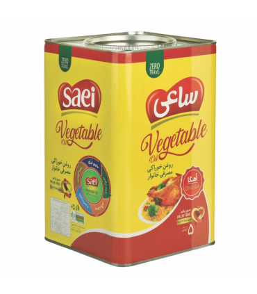 روغن نیمه جامد گیاهی زیرو ترانس ساعی - 5 کیلوگرم