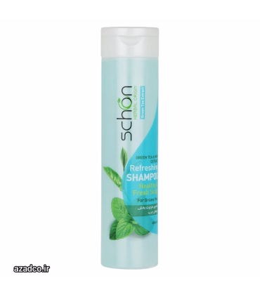 شامپو مو بانوان مخصوص موهای چرب شون مدلGreen tea,amp, mint-حجم ۴۰۰ میلی لیتر