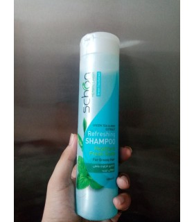 شامپو مو بانوان مخصوص موهای چرب شون مدلGreen tea,amp, mint-حجم ۴۰۰ میلی لیتر