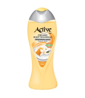 شامپو بدن کرمی اکتیو مدل Vanilla And Honey مقدار 400 گرم