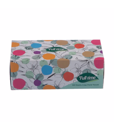 دستمال کاغذی 150 برگ فول تایم طرح جعبه مقوایی مدل لیلیوم