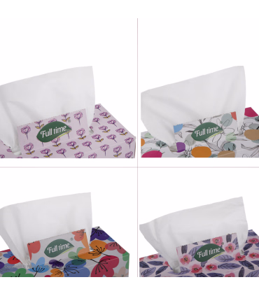 دستمال کاغذی 150 برگ فول تایم طرح جعبه مقوایی مدل لیلیوم