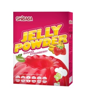 پودر ژله توت فرنگی و موز شیبابا - 100 گرم