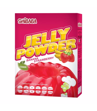 پودر ژله توت فرنگی و موز شیبابا - 100 گرم