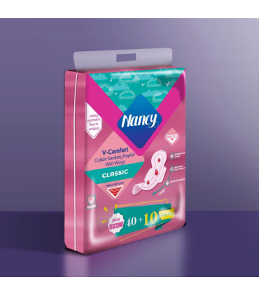 نوار بهداشتی نانسی مدل Fluff-non-woven بسته 50 عددی
