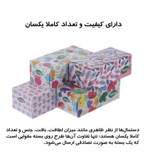دستمال کاغذی 150 برگ فول تایم طرح جعبه مقوایی مدل لیلیوم