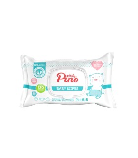 دستمال مرطوب کودک پینو بیبی مدل 001 بسته 120 عددی