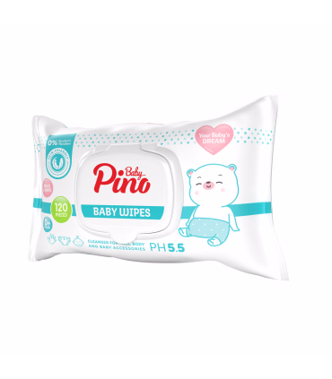 دستمال مرطوب کودک پینو بیبی مدل 001 بسته 120 عددی