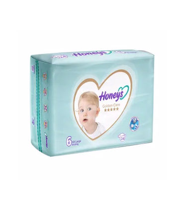 پوشک بچه هانیز سایز 6 بسته 24 عددی