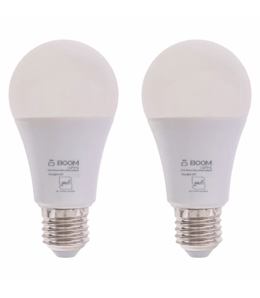 لامپ ال ای دی 12 وات بوم لایتینگ مدل حبابی پایه E27 بسته 2 عددی