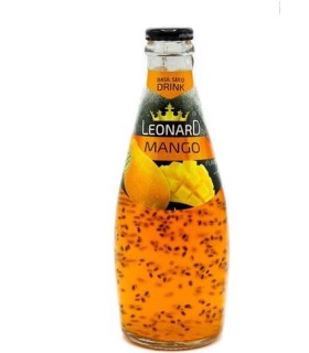 نوشیدنی انبه لئونارد حاوی تخم ریحان (تخم شربتی لئونارد)