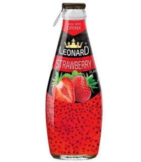نوشیدنی تخم شربتی توت فرنگی 300 ml لئونارد