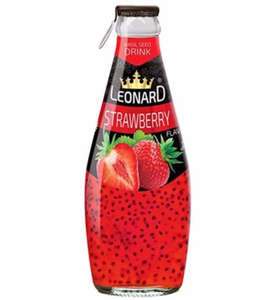 نوشیدنی تخم شربتی توت فرنگی 300 ml لئونارد