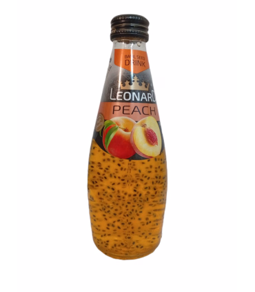 نوشیدنی لئونارد با طعم هلو و تخم ریحان - 300 میلی لیتر