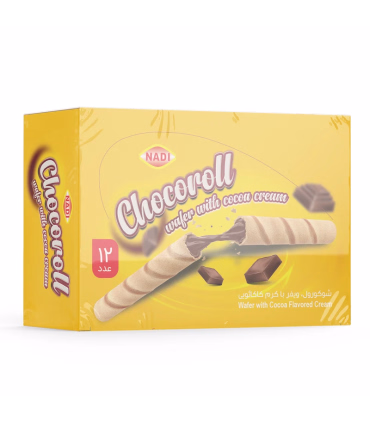 شوکورول نادی با کرم طعم کاکائو بسته 12 عددی
