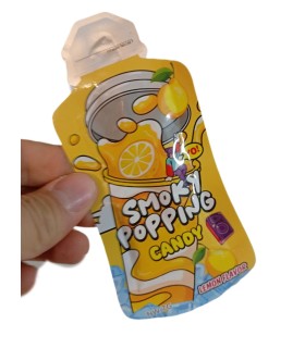 آبنبات جرقه ای دودزا با طعم لیمو و انبه وزن ۱۲ گرم مدل Smoky Popping بسته ۳۰ عددی