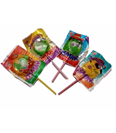 🍭 آبنبات چوبی میوه ای لیسمک آدرین  | طعم میوه تازه و خاطره انگیز بسته 4 عددی