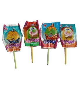 🍭 آبنبات چوبی میوه ای لیسمک آدرین  | طعم میوه تازه و خاطره انگیز بسته 4 عددی