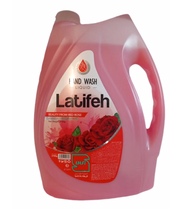 مایع دستشویی لطیفه مدل Red Rose صدفی ۳۷۰۰ گرم