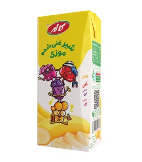 شیر موز کم چرب غنی شده کاله 200 میلی‌لیتر 🥛🍌 | سرشار از ویتامین D، E، آهن و روی