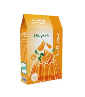 پودر ژله پرتقال فرمند 100 گرم | دسر خانگی خوشمزه | مفید برای استخوان و روحیه