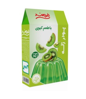 پودر ژله کیوی فرمند 110 گرم | دسر ترش و شیرین | تقویت کننده سیستم ایمنی | دارای پروانه بهداشت