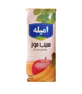 آبمیوه پاکتی سیب موز امیله ۲۰۰ میل | خرید آنلاین نوشیدنی سالم