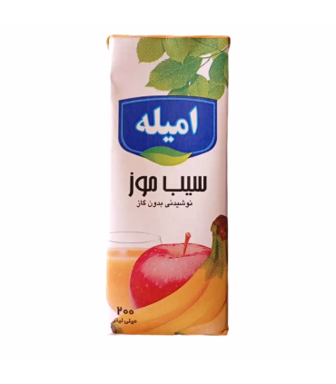 آبمیوه پاکتی سیب موز امیله ۲۰۰ میل | خرید آنلاین نوشیدنی سالم